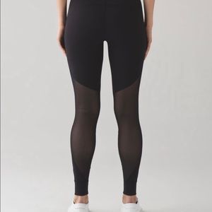 Lululemon high waisted black mesh leggings